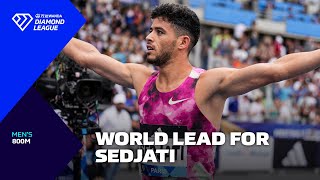 Sedjati wins photo finish in the 800m in Paris  Wanda Diamond League 2024 [upl. by Nytnerb193]