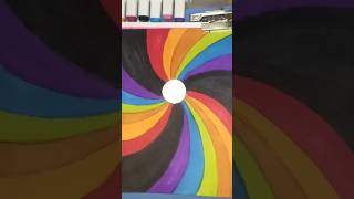 Amazing Visual Art with Alcohol Markers rainbow 🌈 ✨🤩love shortvideo kidsvideoviralcreativeart [upl. by Ferde]