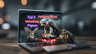 just now peregrine falcon hunting pigeon [upl. by Ynobe]