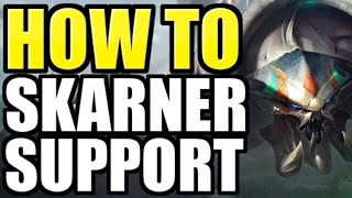 How to ACTUALLY play Skarner Support in Season 14 1v9 GUIDE [upl. by Idleman]