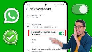 Come disattivare WhatsApp quando i dati mobili sono attivi  2024 [upl. by Dulcinea]