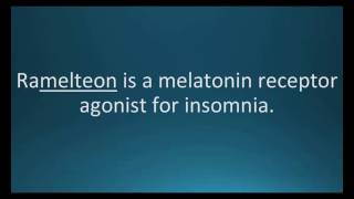 How to pronounce ramelteon Rozerem Memorizing Pharmacology Flashcard [upl. by Dawson]