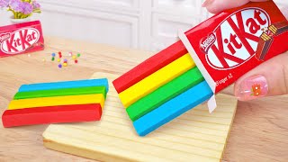 Sweet Miniature Rainbow KITKAT Chocolate Cake 🌈 Yummy Colorful Chocolate Cake Recipe By Mini Cakes [upl. by Conall]