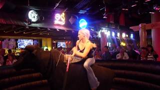 Drunk Blond On Bull at Gilleys Las Vegas NV [upl. by Camella]