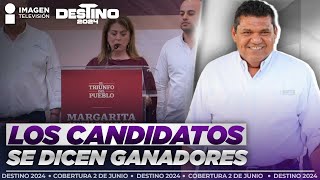 Candidatos a las gubernaturas de Morelos y Tabasco se asumen ganadores  Destino 2024 [upl. by Geaghan715]