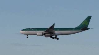 Aer Lingus Airbus A330200 Landing In Boston  January 10 2009 [upl. by Ahseenyt]