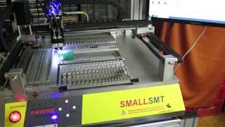 VP2500DP  SMD Pick and Place Machine First Test [upl. by Dnomsed]