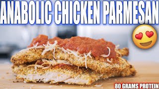 ANABOLIC CHICKEN PARMESAN  High Protein Bodybuilding Air Fryer Recipe [upl. by Slaughter]