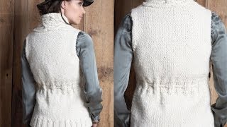 21 Cabled Vest Vogue Knitting Fall 2010 [upl. by Ahseit]