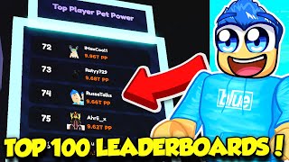 I Got TOP 100 ON PET LEADERBOARDS In Click Simulator [upl. by Analli]