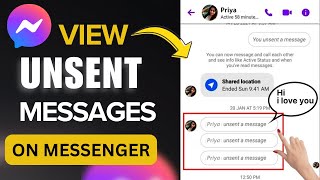 How To See Unsent Messages On Messenger 2024 [upl. by Toni]