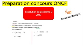 جديد الإستعداد لمباراة المكتب الوطني للسكك الحديدية partie de résolution de problème 2023 الجزء 2 [upl. by Bromleigh164]