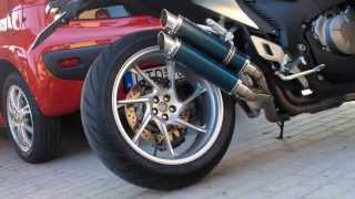 Honda vfr1200f with RAPTOR exhaust [upl. by Ebonee697]