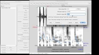 Settings for examining the spectrogram in Praat [upl. by Novehc145]