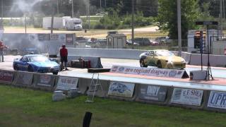 10 second Twin Turbo Mitsubishi 3000gt VR4 drag race vs Supra Dave 1058  131mph smurrf [upl. by Zolnay284]