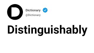 Distinguishably Meaning In English [upl. by Adhern885]