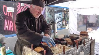 Double Burgers Plus Cheese Traditional English Street Food London Soho [upl. by Agnese]