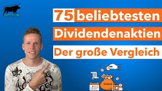 Welche Dividendenaktien sind die BESTEN der Welt   Ranking TOP 75 beliebtesten Dividenden Aktien [upl. by Shelman]