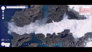 Time Lapse of Melting Jakobshavn Isbrae Glacier Greenland  Climate Change [upl. by Zendah]