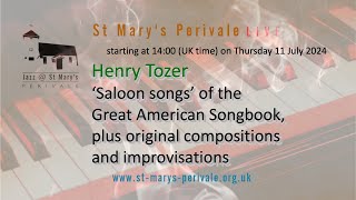 St Marys Perivale LIVE  Henry Tozer jazz piano and vocals [upl. by Thalassa948]