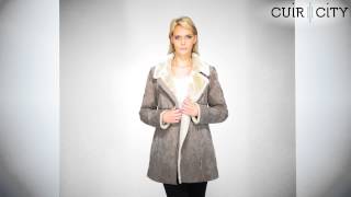 Manteau Cuir Femme Mi Long Oakwood Idéal Pour LHiver  Roxane Toffee [upl. by Digirb293]