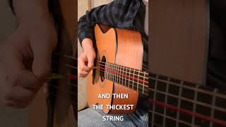 How to Drop D Tune Your Guitar Easy Steps guitarlesson guitareducation guitar [upl. by Uase]