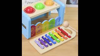 Multifunctional 2 in 1Music Instrument Wooden Xylophone Infant Musical Educational montessori toys [upl. by Fonsie]