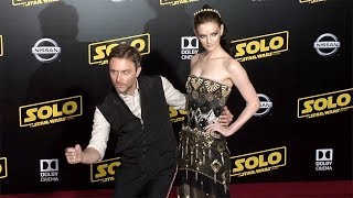 Chris Hardwick and Lydia Hearst quotSolo A Star Wars Storyquot World Premiere Red Carpet [upl. by Bywoods]