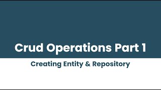 Building Spring Entity and Repository for Effortless CRUD Operations  Spring Microservice Tutorial [upl. by Baten]