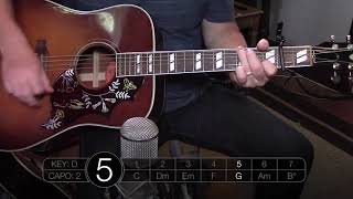 Psalm 34 Taste and See  Shane amp Shane Acoustic Guitar Tutorial  The Worship Initiative [upl. by Retsek]