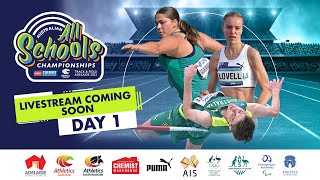 Athletics Australia  Australia All Schools Championships  Day 1  Track Stream [upl. by Ermengarde]