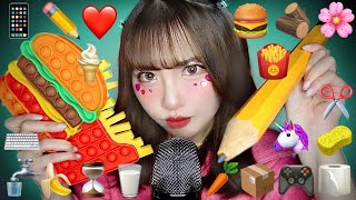 ASMR｜100種類のゾワゾワする絵文字トリガー😪🌈Full ver [upl. by Kirred944]