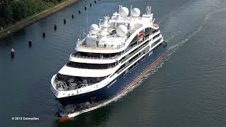 LE LAPÉROUSE  spectacular amazing aerial views of the cruise yacht at Kiel Canal  4KQualityVideo [upl. by Ayinat711]