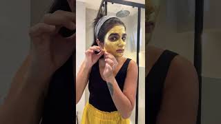 I tried trending gold peel off mask😀 goldpeeloffmask goodvibes [upl. by Standford393]