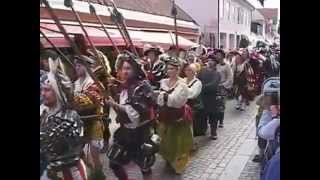 Visby Medieval Festival Sweden 2012 The 100 Landsknechts March [upl. by Nyad]