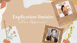 EXPLICATION LINÉAIRE quotLES EFFARÉSquot ARTHUR RIMBAUD [upl. by Neufer55]