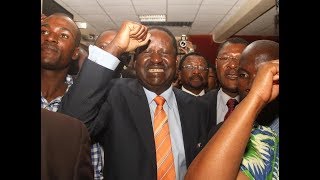 Raila Odinga celebrates after Supreme Court nullified Uhuru Kenyattas win [upl. by Enaoj962]