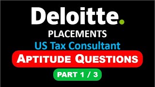 Deloitte Tax Consultant  Aptitude Test Questions  Logical Reasoning Part 13 TheAptitudeGuy [upl. by Atsugua86]