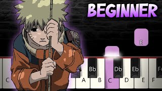 Sadness and Sorrow  Naruto  BEGINNER Piano Tutorial [upl. by Valma]