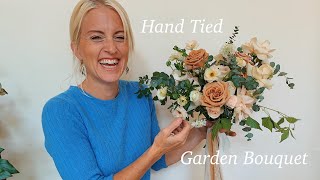 How to Make a Wedding Bouquet Garden Style [upl. by Winou]