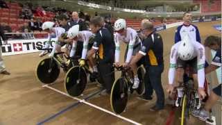 Mens Team Pursuit Gold Final  Great Britain v Australia  2013 UCI World Track Championships [upl. by Stover]