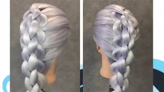 4 strengen vlecht 4 strand braid [upl. by Naujat67]