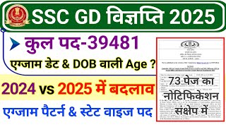 SSC GD 2025 Exam pattern Age limit Syllabus and PET SSC GD 2025 State wise vacancy amp Exam Date [upl. by Adolphus]