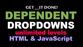 HTML JavaScript Dependent Dropdown List Cascading Unlimited Levels  e2 p1 [upl. by Aleira]