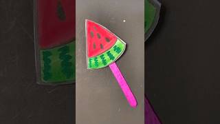 Easy Watermelon Craft New Creative Craft ideas for kids watermelon fruits trending diy shorts [upl. by Jallier377]