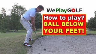 How to play a BUNKER SHOT with the bal BELOW YOUR FEET [upl. by Hildie]