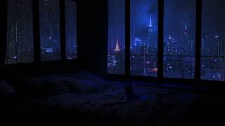 Relaxing Sound of Rain in the Dark Bedroom  No Ads 🌧️ Rain Sounds for Sleep  Study Meditation [upl. by Analos]