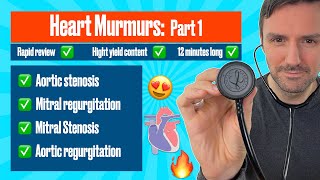 Heart murmurs for beginners 🔥 🔥 🔥 Part 1Aortic amp Mitral stenosis Aortic amp mitral regurgitation [upl. by Yasnil202]