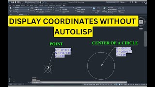 How to Display Northing Easting amp Elevation without Using AutoLisp in AutoCAD [upl. by Pacificia]