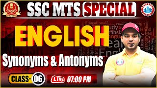 SSC MTS English Classes 2024  Synonyms and Antonyms in English SSC MTS  MTS English By Sanjeev Sir [upl. by Haronid]